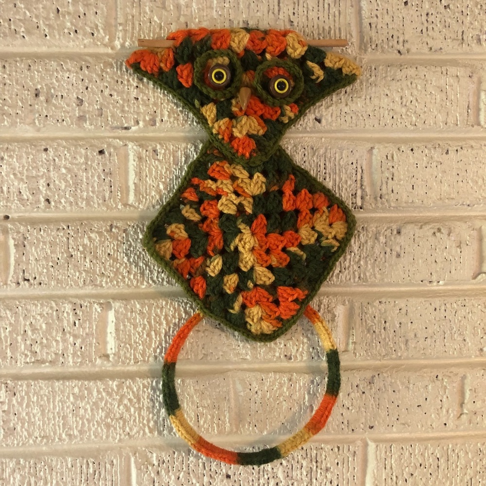 Weird Vintage Handmade Owl Hanging Decoration